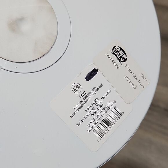 White 3 Tiered Star Metal Organizer - Picture 3 of 3